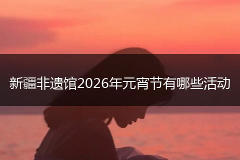 新疆非遗馆2026年元宵节有哪些活动