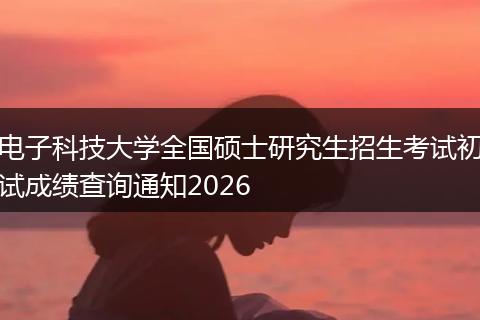 电子科技大学全国硕士研究生招生考试初试成绩查询通知2026
