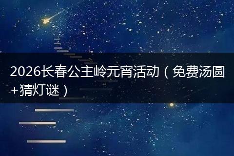 2026长春公主岭元宵活动（免费汤圆+猜灯谜）