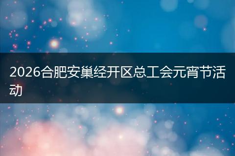 2026合肥安巢经开区总工会元宵节活动