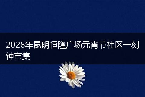 2026年昆明恒隆广场元宵节社区一刻钟市集