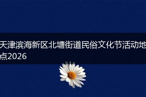 天津滨海新区北塘街道民俗文化节活动地点2026