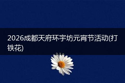 2026成都天府环宇坊元宵节活动(打铁花)