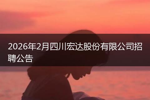 2026年2月四川宏达股份有限公司招聘公告