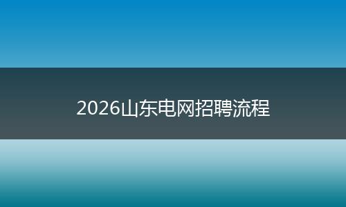 2026山东电网招聘流程