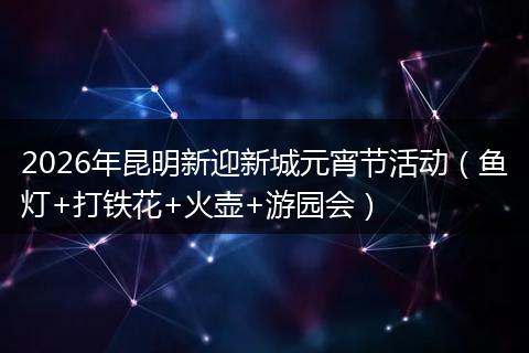 2026年昆明新迎新城元宵节活动（鱼灯+打铁花+火壶+游园会）