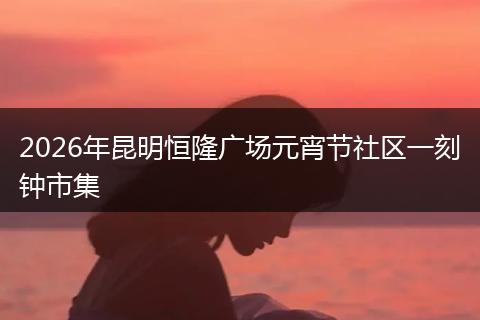 2026年昆明恒隆广场元宵节社区一刻钟市集