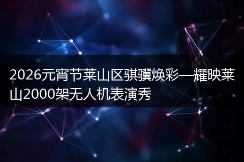 2026元宵节莱山区骐骥焕彩—耀映莱山2000架无人机表演秀