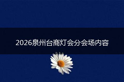 2026泉州台商灯会分会场内容