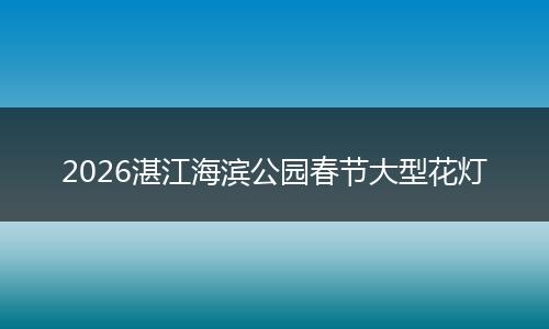 2026湛江海滨公园春节大型花灯
