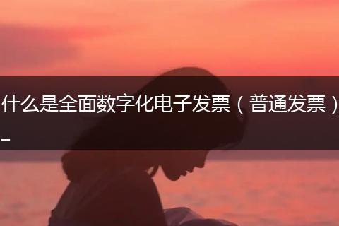 什么是全面数字化电子发票（普通发票）_