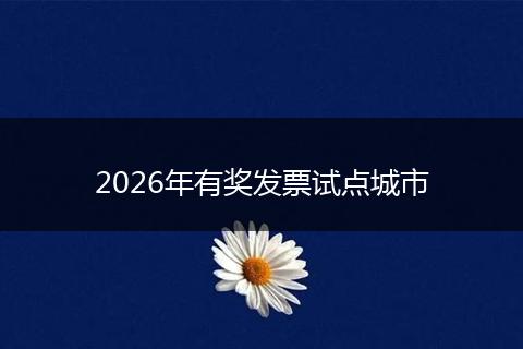 2026年有奖发票试点城市
