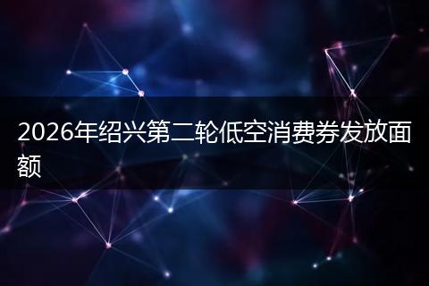 2026年绍兴第二轮低空消费券发放面额