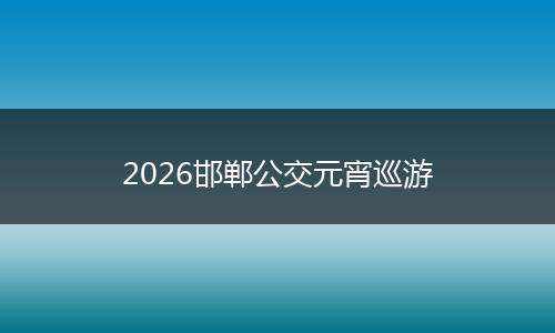 2026邯郸公交元宵巡游