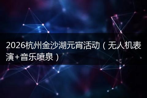 2026杭州金沙湖元宵活动（无人机表演+音乐喷泉）