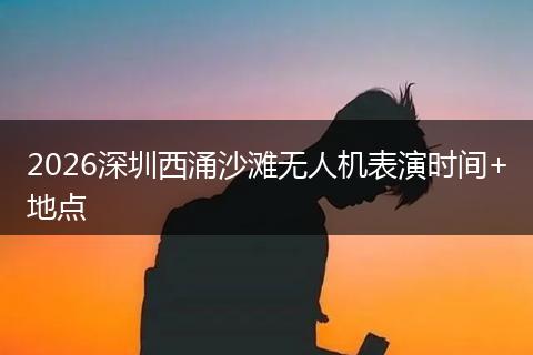 2026深圳西涌沙滩无人机表演时间+地点