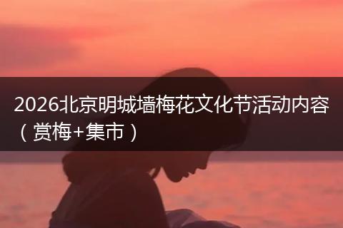 2026北京明城墙梅花文化节活动内容（赏梅+集市）