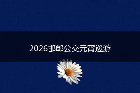 2026邯郸公交元宵巡游