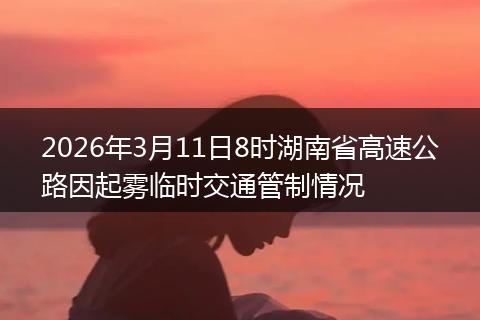 2026年3月11日8时湖南省高速公路因起雾临时交通管制情况