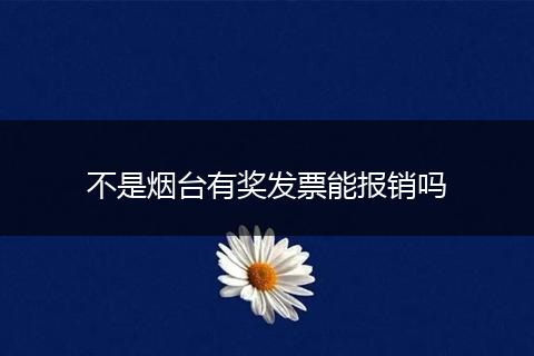 不是烟台有奖发票能报销吗