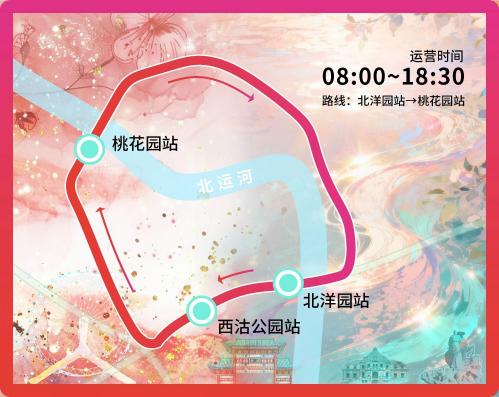 天津桃花节小环线巴士几点发车？