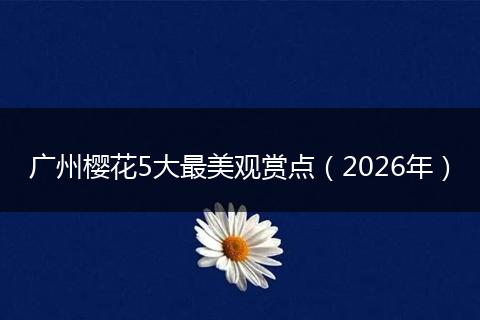 广州樱花5大最美观赏点（2026年）
