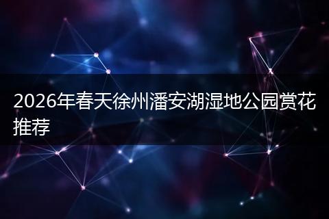 2026年春天徐州潘安湖湿地公园赏花推荐