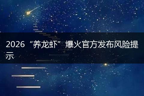 2026“养龙虾”爆火官方发布风险提示