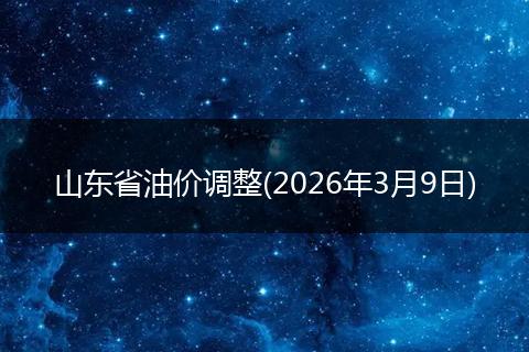 山东省油价调整(2026年3月9日)