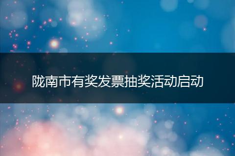 陇南市有奖发票抽奖活动启动