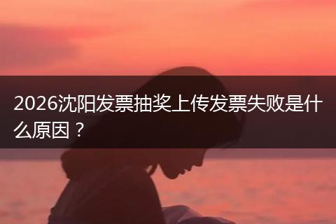 2026沈阳发票抽奖上传发票失败是什么原因？