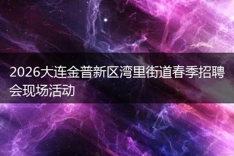 2026大连金普新区湾里街道春季招聘会现场活动