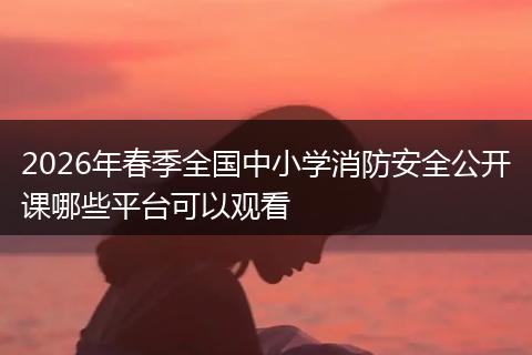 2026年春季全国中小学消防安全公开课哪些平台可以观看