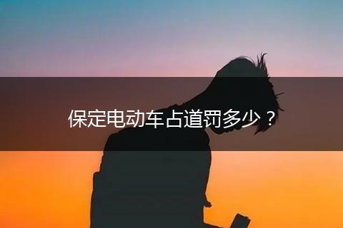 保定电动车占道罚多少？