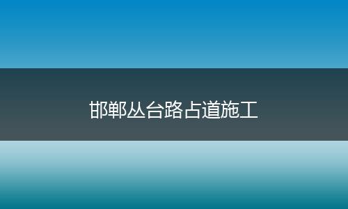 邯郸丛台路占道施工