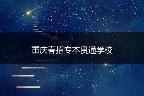 重庆春招专本贯通学校
