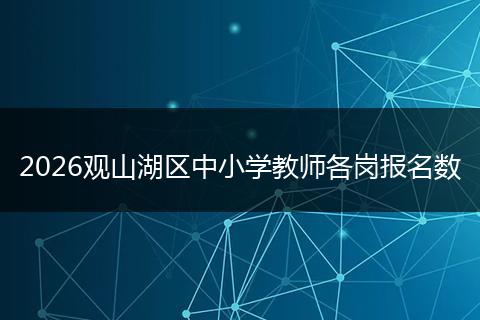 2026观山湖区中小学教师各岗报名数