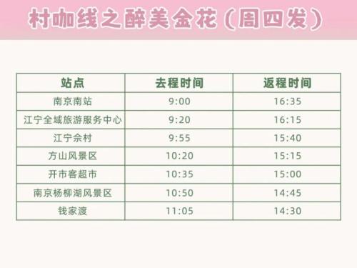 2026南京江宁全域旅游直通车路线