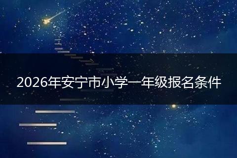 2026年安宁市小学一年级报名条件