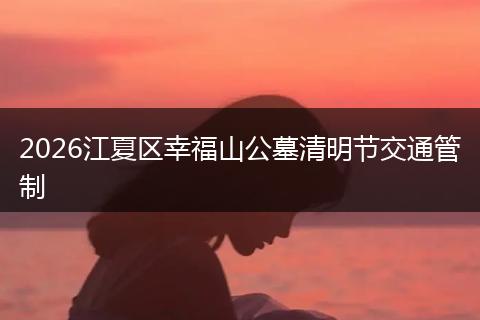 2026江夏区幸福山公墓清明节交通管制