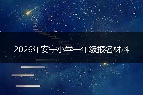 2026年安宁小学一年级报名材料