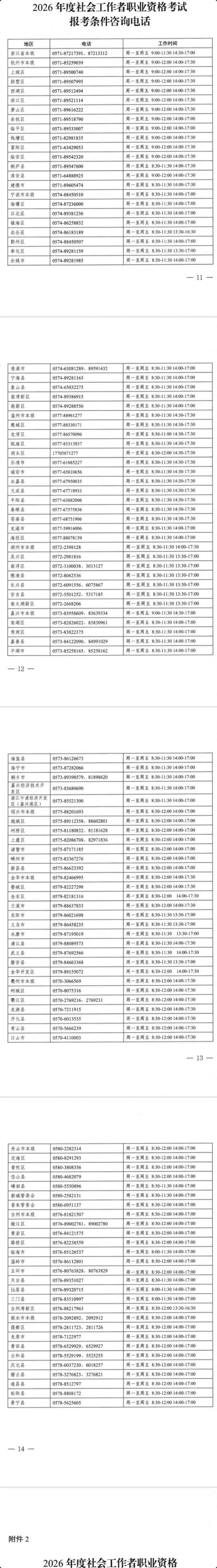 2026浙江社会工作者职业资格考试报名条件