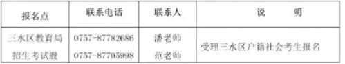 2026三水区社会考生报名佛山中考需要什么材料？