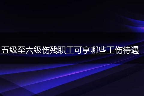 五级至六级伤残职工可享哪些工伤待遇_