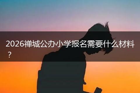 2026禅城公办小学报名需要什么材料？