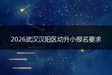 2026武汉汉阳区幼升小报名要求