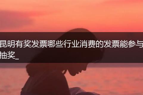 昆明有奖发票哪些行业消费的发票能参与抽奖_
