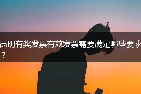 昆明有奖发票有效发票需要满足哪些要求？