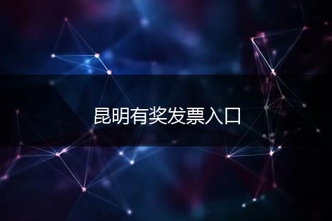 昆明有奖发票入口