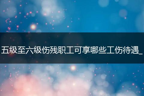 五级至六级伤残职工可享哪些工伤待遇_